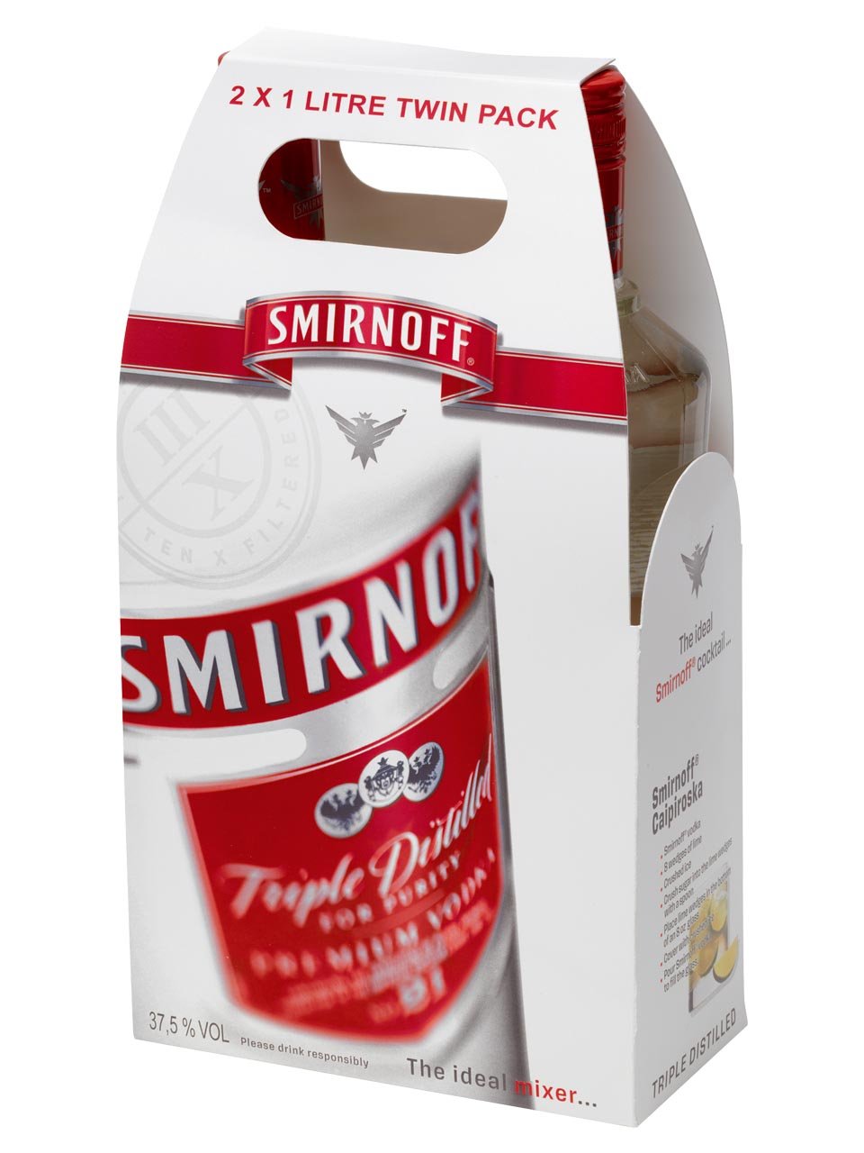 Smirnoff Red Twin-Pack 37.5% 2x1L