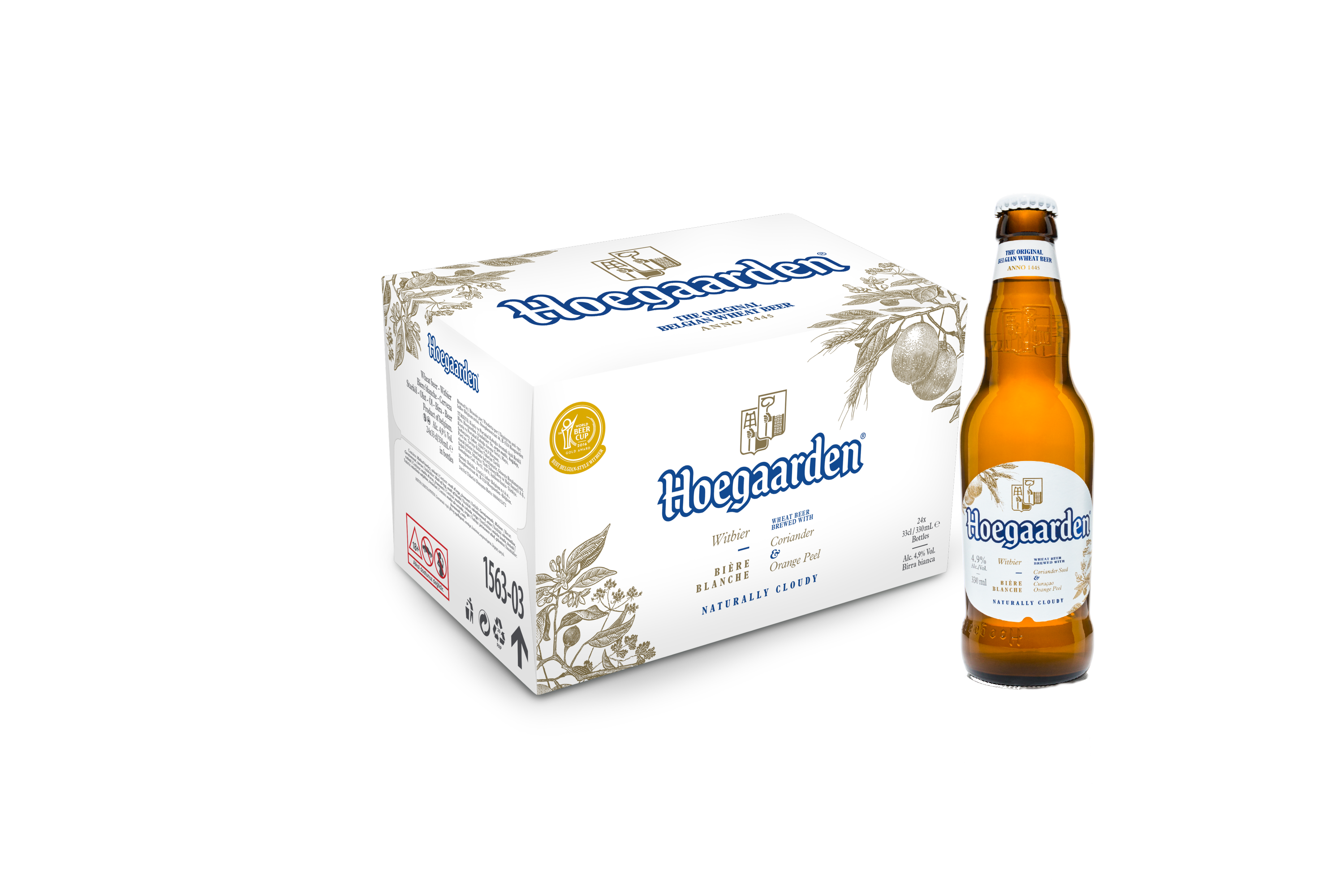 Hoegaarden White 4.9% 24X33cl bottles
