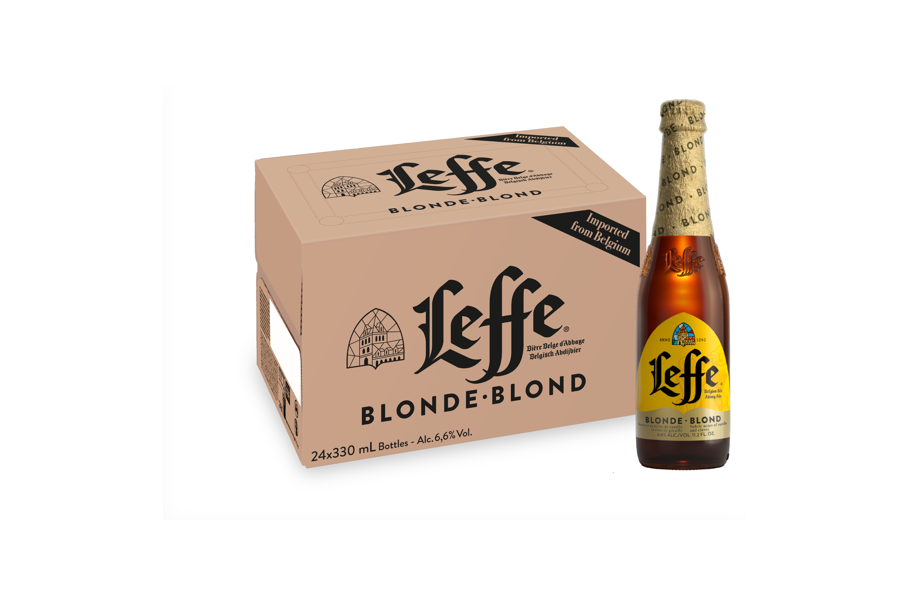 Leffe Blonde 6.6% 24c33cl bottles