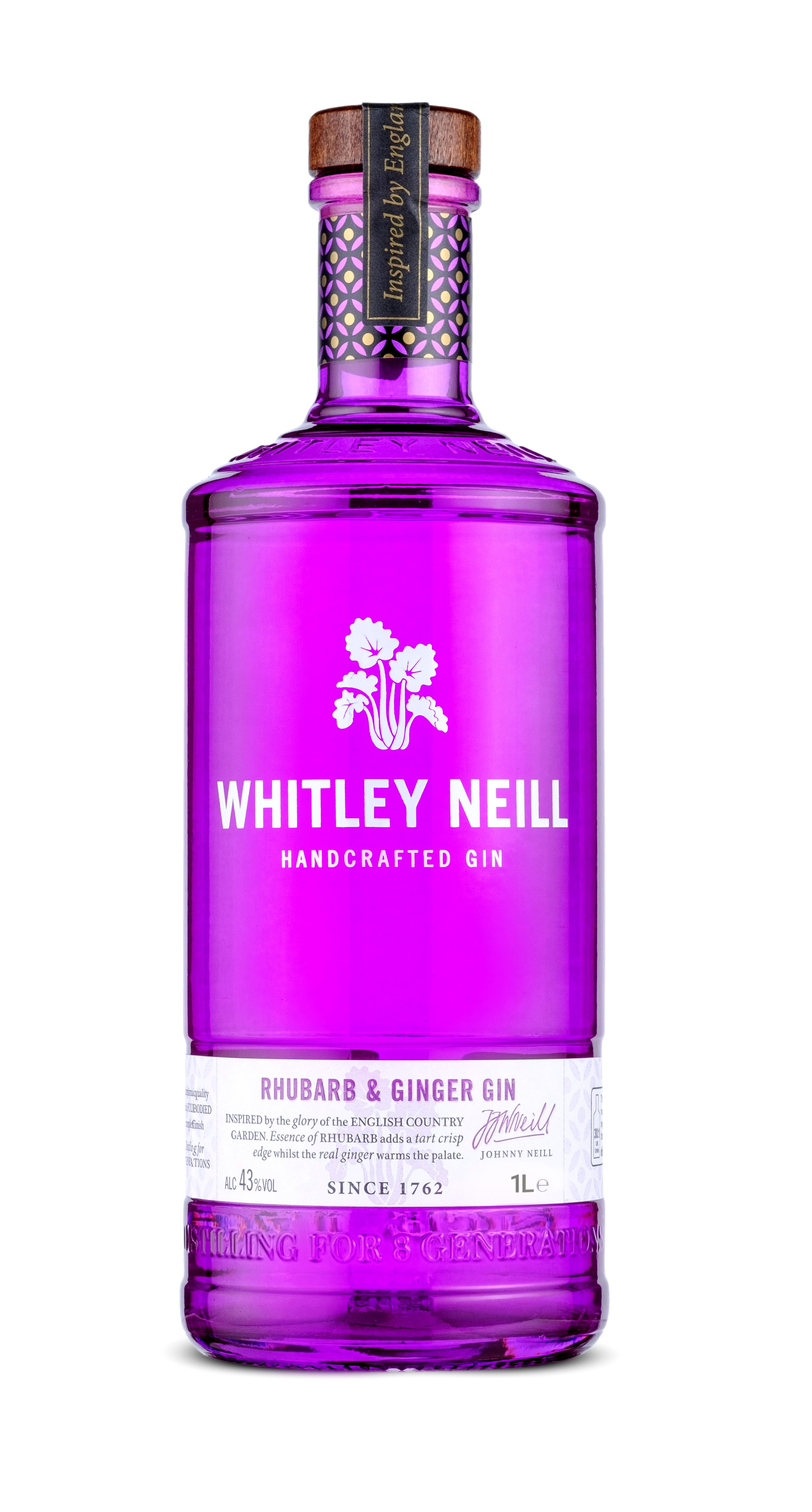 Whitley Neill Rhubarb & Ginger Gin 41.3% 1L