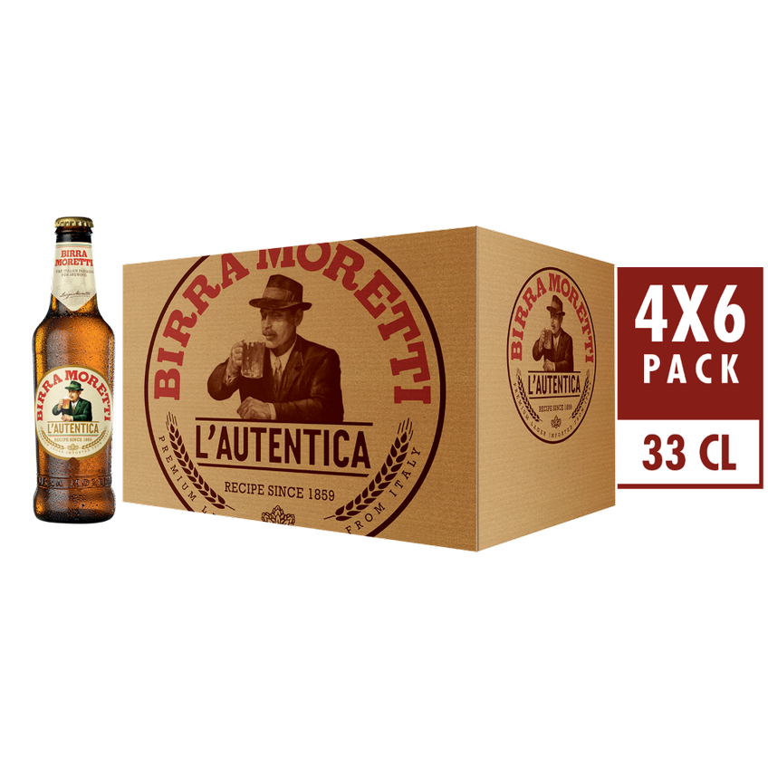 Birra Moretti 4.6% 24x33cl bottles